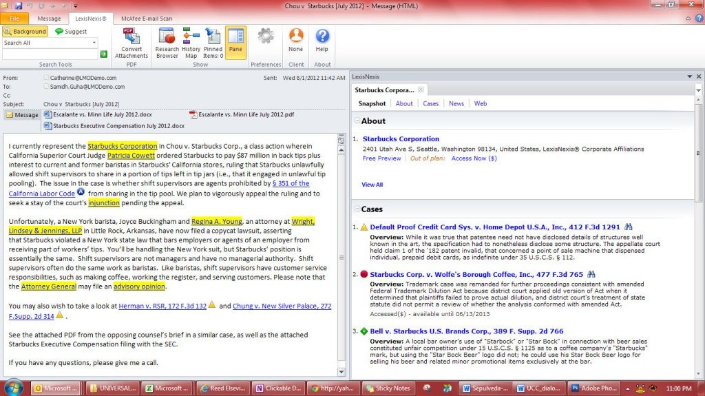 Lexis for Microsoft Office - Background Information