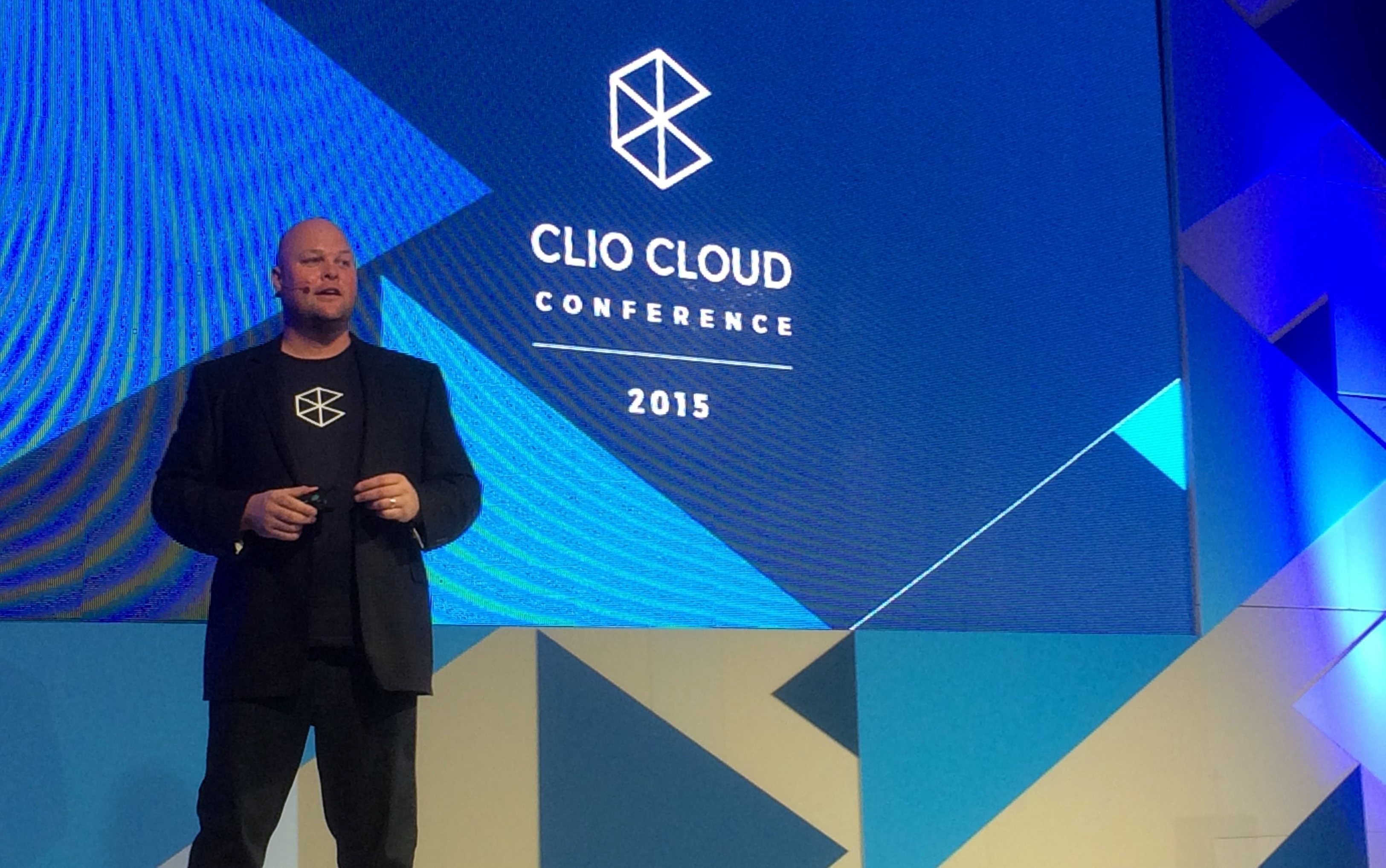 Clio CEO and co-founder Jack Newton delivers the opening keynote at last year's conference. 