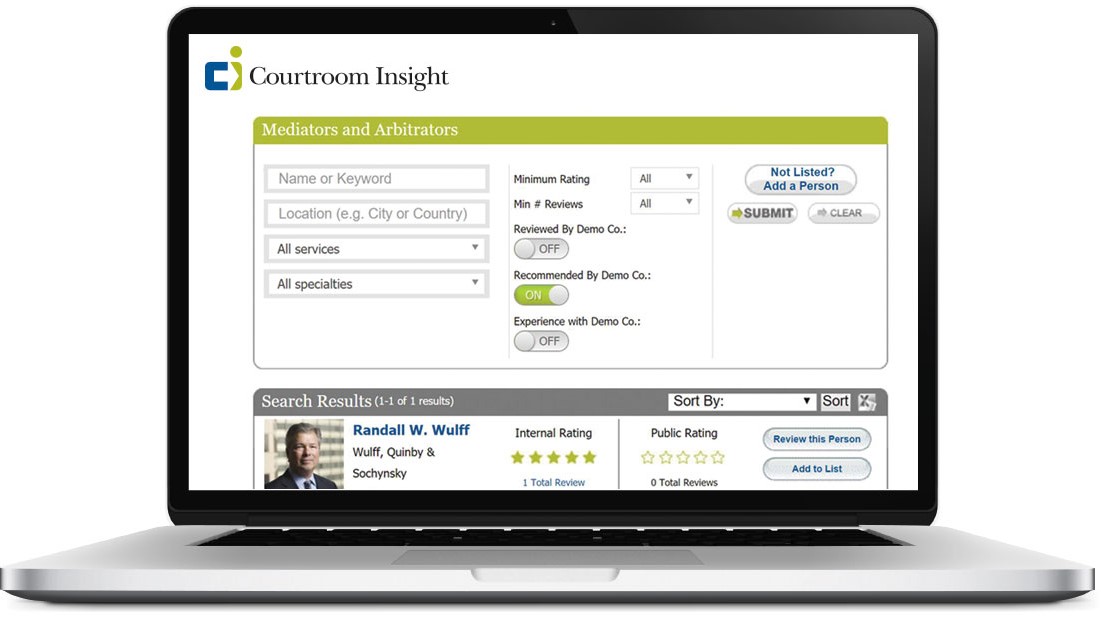 Fastcase Is Adding Expert Witness Data and Reviews through Partnership with Courtroom Insight