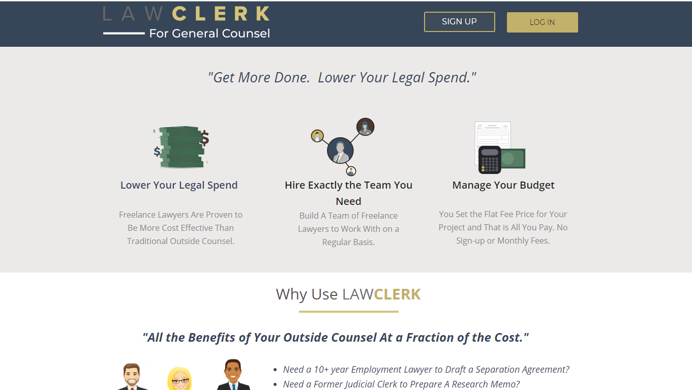 Freelance Lawyer Company LAWCLERK Adds Service for Corporate Counsel