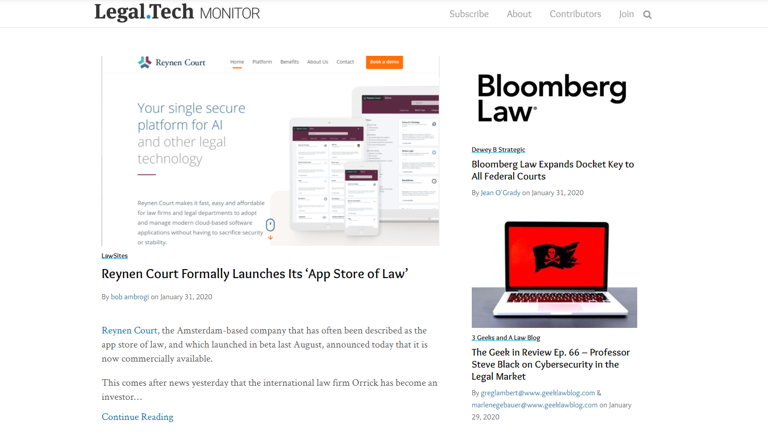 The Soft-ish Launch Of A Unique Legal Technology News Site