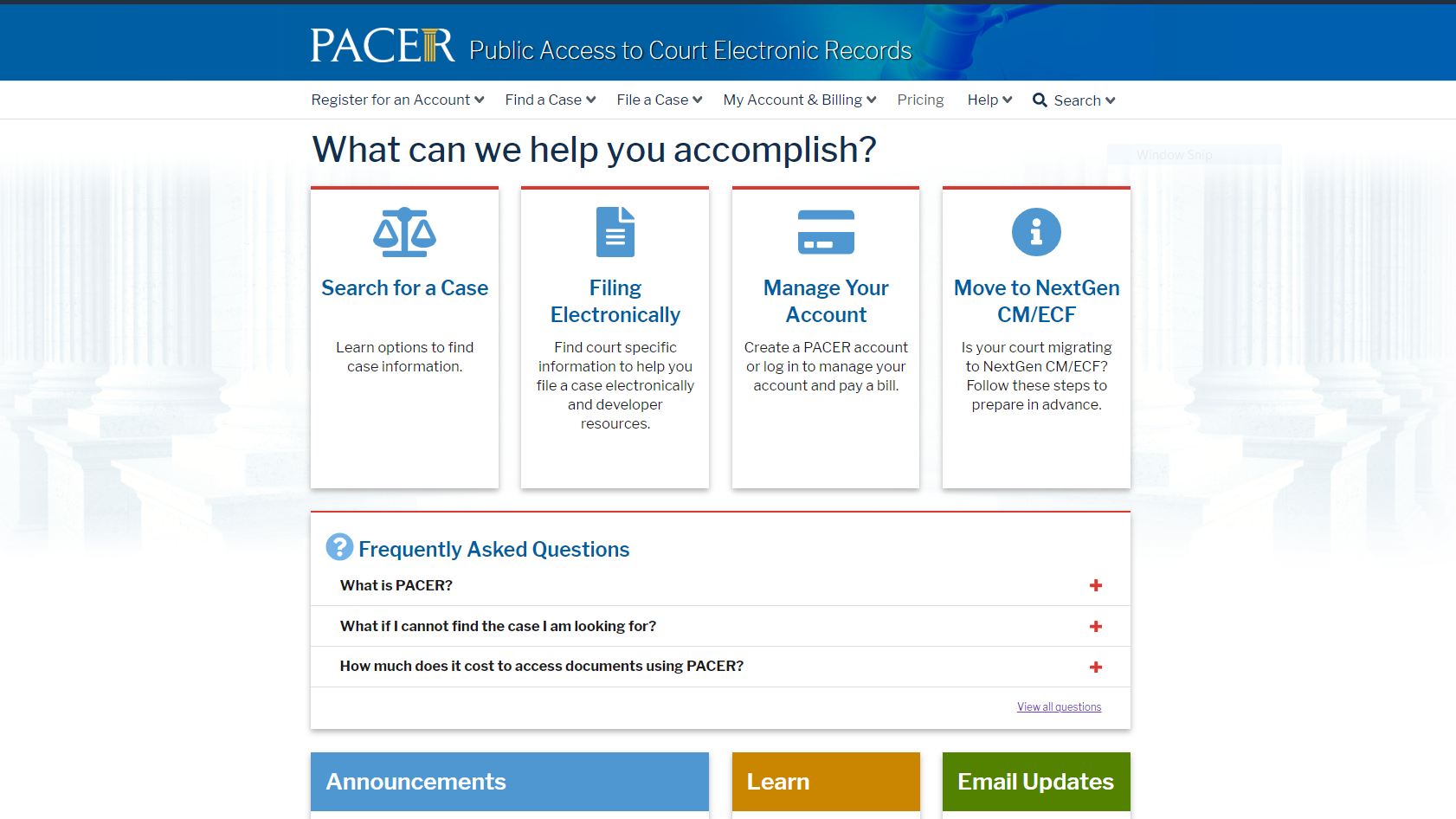 For First Time in Decade, PACER Website Gets Major Update