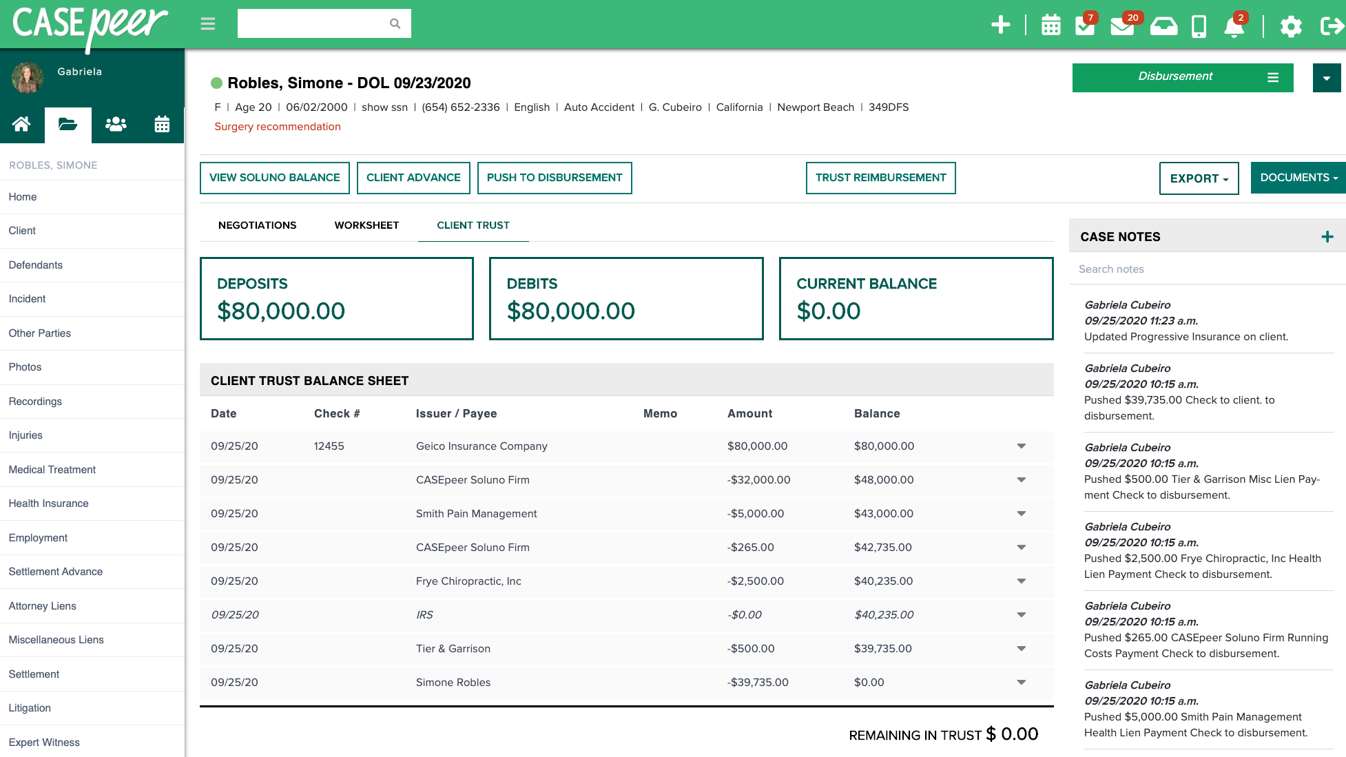 CASEpeer Integrates with Soluno to Add Cost and Trust Accounting