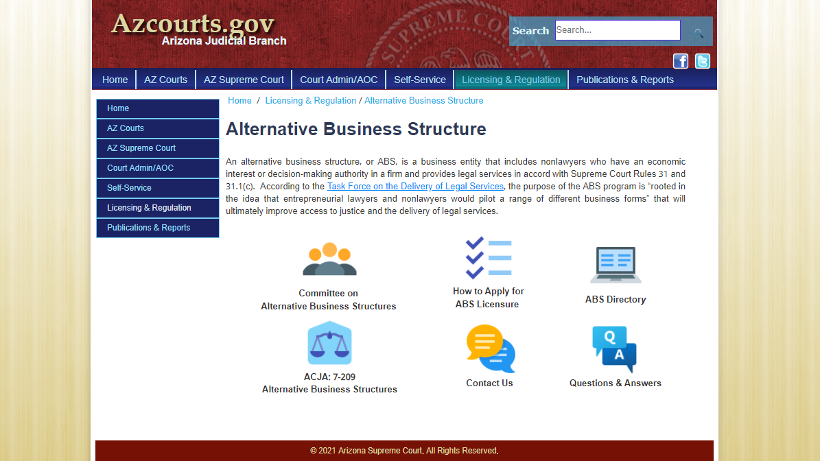 Arizona Licenses First Three Alternative Business Structures for Delivering Legal Services