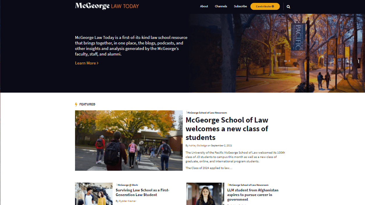 McGeorge Law Partners with LexBlog to Launch Publishing Portal for Faculty, Staff and Alumni